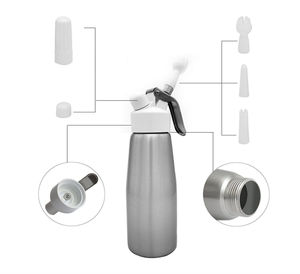 Fabricant de Dessert outils en aluminium tout crème à fouetter 1 Pinte avec trois buses et gaz titulaire - Product Image 6