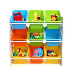 Étagère en bois ferme à 3 niveaux pour bébés et enfants, organisateur de jouets avec bacs de rangement, étagère de rangement de jouets pour enfants