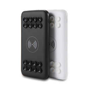 OEM Portable Ultra Slim Wireless Charger Type-C Power Bank with Double USB Fast Charging Suction Cup Phone Charger