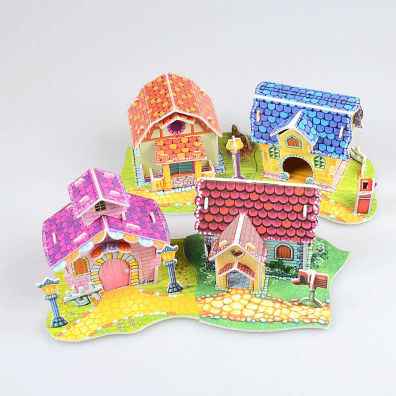Jouet de modèle de Puzzle 3d en papier, haute qualité, Puzzle en carton, maison, modèle de