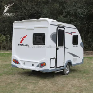 Grote teardrop caravan FS-9011 camping trailer met wc