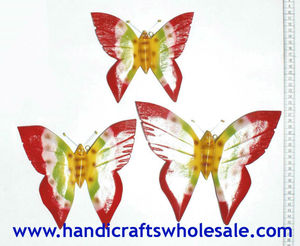 รูปปั้นผีเสื้อทำด้วยมือและไม้แกะสลักรูปสัตว์ศิลปะแขวนผนังของตกแต่งบ้านทำจากต้นซีดาร์ - Product Image 2