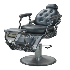 Chaises de barbier vintage de conception italienne dorées et noires, chaises de coupe pour <span class=keywords><strong>salon</strong></span> masculin de haute qualité - Product Image 2