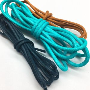 Tali Sepatu Mingjia 3mm Bulat dari Katun Berlapis Lilin Ramah Lingkungan, Ringan, Kuat & Tahan Lama dengan Ujung Plastik/Logam untuk Sepatu Formal - Product Image 3