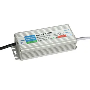 12V 24V 5V Tahan Air IP67 Aluminium Kasus Logam LED Driver 60W 5A LED Power Supply untuk Lampu