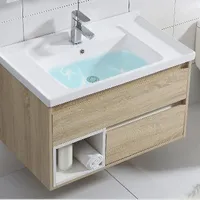 PVC ücretsiz boyama su geçirmez güzel fiyat yeni ev lavabo mobilya lüks lavabo duvara monte otel vanity banyo dolabı