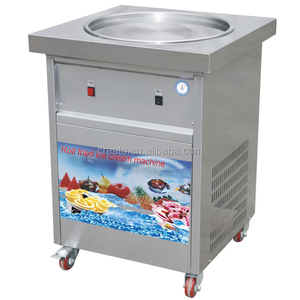110V 220V <span class=keywords><strong>ไทย</strong></span>เดี่ยวแบนสแควร์3รอบหม้อทำ Roller Fried Ice Cream ม้วน - Product Image 4
