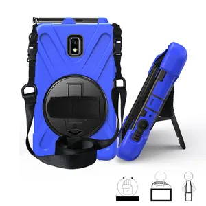360 Rotation Kickstand Hand Strap Drop Proof Shockproof Protective Case For Samsung Galaxy Tab Active 2 8.0 SM-T390 SM-T395