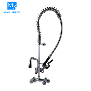 Moderno diseño europeo montado en la pared de dos asas básicos <span class=keywords><strong>chef</strong></span> cocina grifos fregadero en línea - Product Image 1