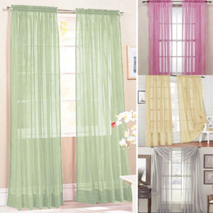 Colcha de casa listas y paneles transparentes de cortina de ventana a juego, Ideas de nuevos productos 2019 Organza Cortinas Para Sala de estar/ - Product Image 3