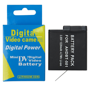Professionnel pour <span class=keywords><strong>GoPro</strong></span> Hero <span class=keywords><strong>8</strong></span> 7 6 Hero 5 Black <span class=keywords><strong>Batterie</strong></span> AHDBT-501 D'origine 1220mAh - Product Image 1