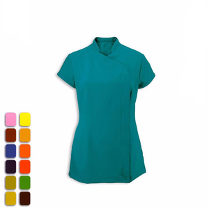 Uniforme de spa pour femmes, design tendance, antistatique, imperméable, réutilisable, personnalisable, short en coton polyester TC/Tr pour esthéticiennes - Product Image 4