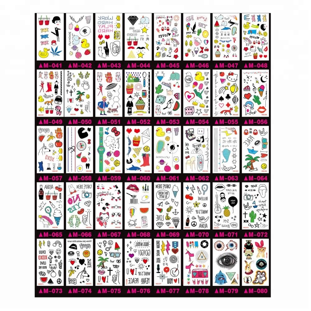 Модная безопасная Съемная наклейка, наклейка для боди-арта, цветок, 3D наклейка, тату зоопарка, временная татуировка для лица