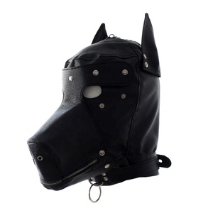 Faux Leather Sexy Volledige Cover Bondage Bdsm Hoofdsteunen Slave Hond Hoofd Kap Flirten Hoofddeksels Paar Sex Spel Speelgoed - Product Image 4
