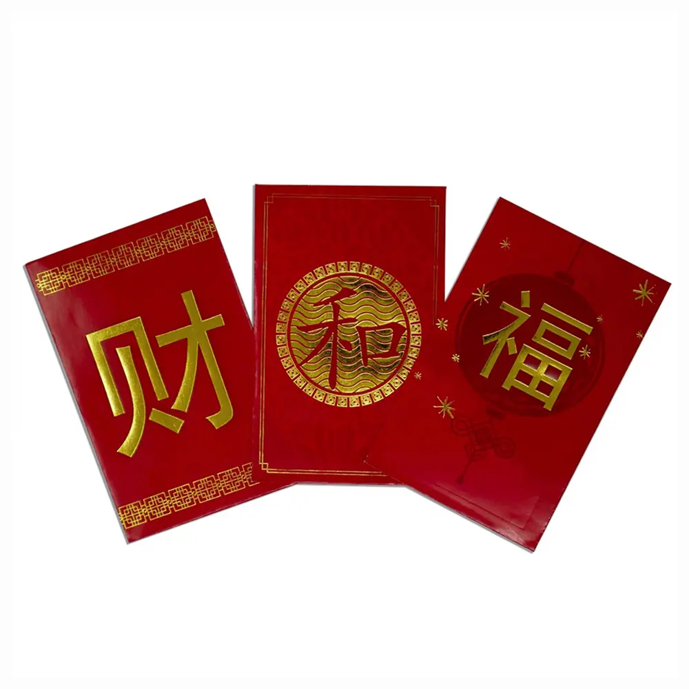 Custom Made Red Envelopes 60pcs Money Pockets For Wedding