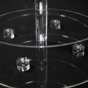 Tùy chỉnh kích thước mutil 7 tầng lớp rõ ràng vòng acrylic bánh cưới tháp trong suốt acrylic món tráng miệng trái cây hiển thị đứng - Product Image 6