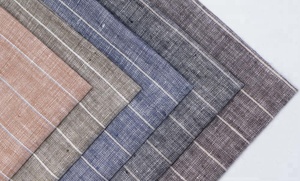 Bán Buôn #2718 Pháp Linen Sọc Vải Sợi Nhuộm Linen Sọc Vải Cho Quần Áo Nhà Dệt May Dệt Kỹ Thuật - Product Image 3