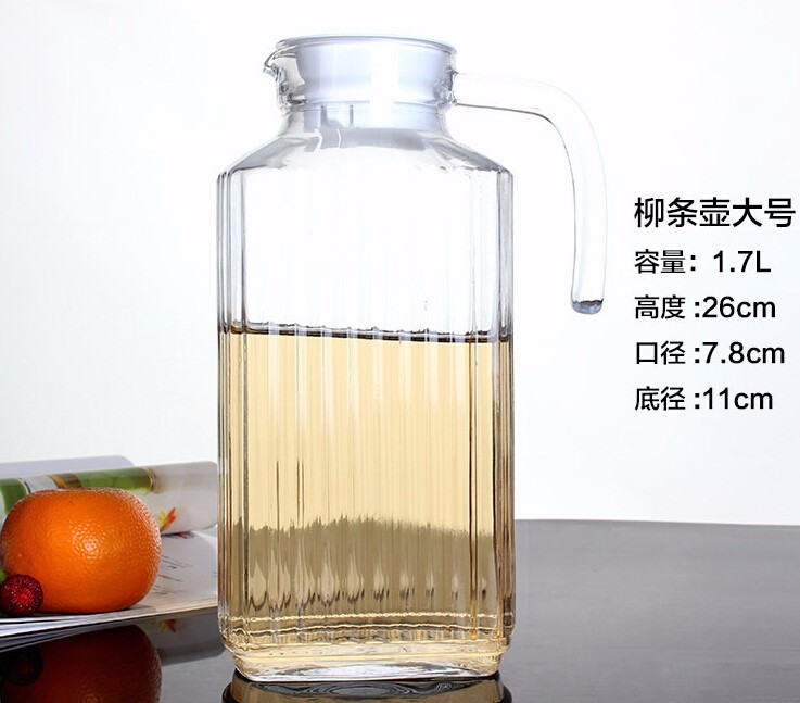 Hotsale glass kettle 1L/2L water glass jug, glass water pitcher
