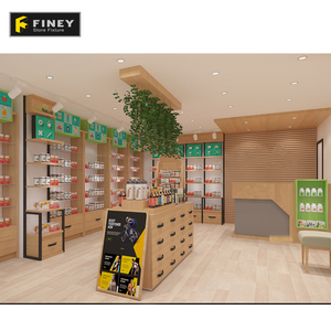 Mostrador de Recepción para Farmacia Personalizado, Diseño Interior Moderno para <span class=keywords><strong>Tienda</strong></span> Médica en Venta - Product Image 1