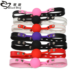 2017 <span class=keywords><strong>lobo</strong></span> Negro anillo de <span class=keywords><strong>la</strong></span> <span class=keywords><strong>marca</strong></span> mini sexy arnés gag con el tema de china bolas de plástico de juguete <span class=keywords><strong>del</strong></span> sexo boca bola gag - Product Image 1