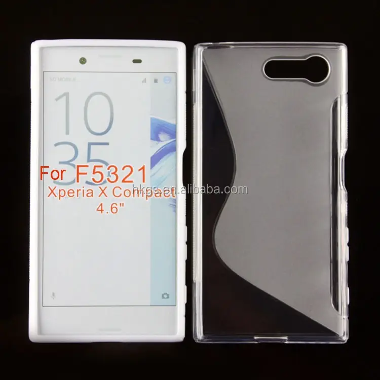 Per sony xperia x compact mini f5321 caso molle della copertura di tpu s linea caso