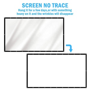Kapalı Açık film ekranı 100 inç Taşınabilir Projektör Screen16: 9 Katlanabilir PVC HD 4 K Tasarımı ile Asılı Delik - Product Image 6