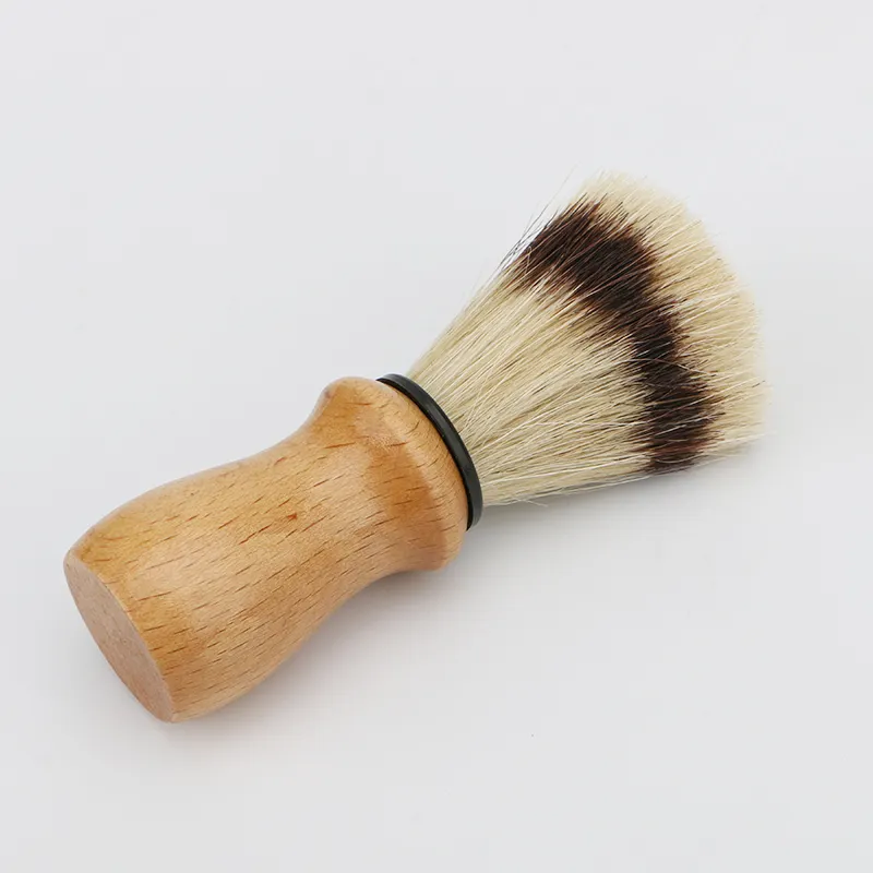 D810 ferramenta de barbear profissional, escova de madeira para salão de beleza e cabelo de cavalo
