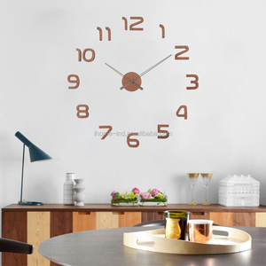 2023New 3d DIY Wall <strong>Clock</strong> Sticker Decorative <strong>Large</strong> Size Color Wooden Wall <strong>Clock</strong> - Product Image 4