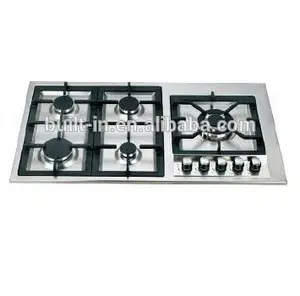 90cm 5 Burners Cooker <strong>Gas</strong> <strong>Hob</strong> with <strong>Stainless</strong> <strong>Steel</strong> Panel - Product Image 1