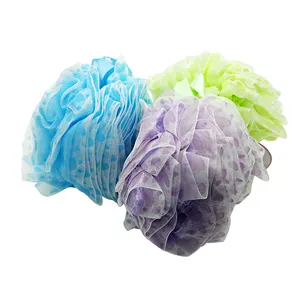 Flower body cleaning soft mesh bath shower sponge