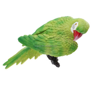 Statue de <span class=keywords><strong>perroquet</strong></span> vert vibrant sur branche, art mural en résine pour décoration de style <span class=keywords><strong>tropical</strong></span> - Product Image 4