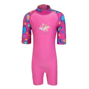 WAVE rash guard zipper Wholesale one piece kids swim con cerniera plain rashguard mma