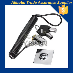 Popular Steel &amp; Zinc Alloy <strong>Laptop</strong> Cable <strong>Lock</strong> for iPad PVC Car Security <strong>Lock</strong> for Tablets - Product Image 2