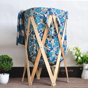 ผ้าสีเทาคุณภาพสูงทอตะกร้าซักผ้าพับได้ชนิดสนสไตล์ศิลปะพื้นบ้านผ้าตะกร้าซักผ้า - Product Image 5