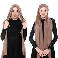 Runmeifa gamis cachecol muscular hijab, malha de algodão hijabs rm109 fabricação primavera verão outono inverno