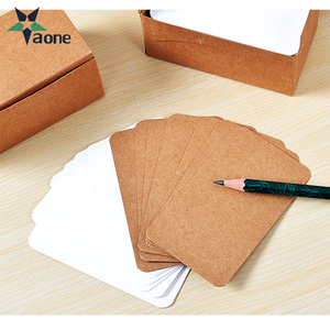 100 pezzi una scatola Vintage biglietto vuoto biglietto d'auguri fai da te Graffiti biglietti da visita <span class=keywords><strong>regalo</strong></span> della festa nuziale cartoline di carta Kraft spessa - Product Image 3