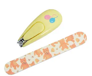 Healthy Best Material Safe Bear Design Cuticle Nail File Manicure Pedicure Nail Care Clipper Set for Baby Kids