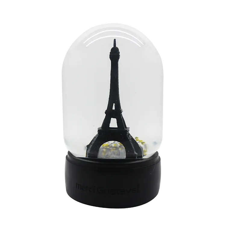 기념품을위한 맞춤형 수지 에펠 탑 스노우 글로브