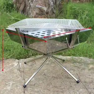 New outdoor portable grill charcoal grill multi-functional camping picnic fire rack