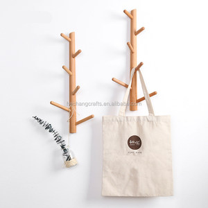 <strong>Oak</strong> Wooden Wall Hanging Creative <strong>Coat</strong> <strong>Hooks</strong> - Product Image 2