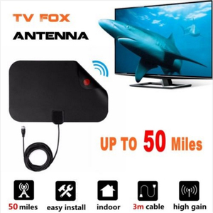 Antenne TV numérique HD Kebidumei 4K 28DB à gain élevé, prise EU, 50 miles, amplificateur actif, antenne intérieure HD, design plat - Product Image 3