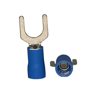 SV Insulated Locking Spade Terminal Putaran Tembaga Pin Baterai Terminal Lugs