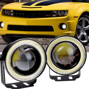EURS Phare antibrouillard LED COB Angel Eye blanc bleu bleu glace rouge rose vert modèle H7 universel 21W 800LM 24V DRL - Product Image 2
