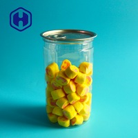710ml Cilindervormige BPA-vrije, voedselveilige, lekvrije verpakking van plastic (PET) voor chocolade, gedroogde dadels, fruit, snacks, koekjes en gelei.