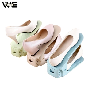 Home <strong>Shoe</strong> Rack Display Folding Double Layer Space-saving Plastic <strong>Shoe</strong> <strong>Shelf</strong> Organizer <strong>Storage</strong> - Product Image 4