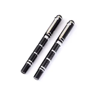 2024 patriotic Gift Souvenir Pens, genuine best luxury customized Black white stripe Metal roller fountain pen for business gift