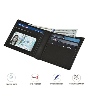 Genuine Leather RFID Blocking Handmade Bifold <strong>Wallet</strong> for Men Minimalist <strong>Credit</strong> <strong>Card</strong> <strong>Wallet</strong> <strong>Protection</strong> - Product Image 4