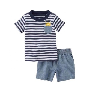 2 pièces Ensemble T-shirt Nouveau Style Haute Qualité Coton Doux <span class=keywords><strong>Pas</strong></span> <span class=keywords><strong>Cher</strong></span> Bébé Vêtements - Product Image 1
