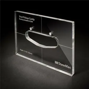 CNC Routing Template for Strat Guitar clear anti scratches pmma board for Body Rout cavity