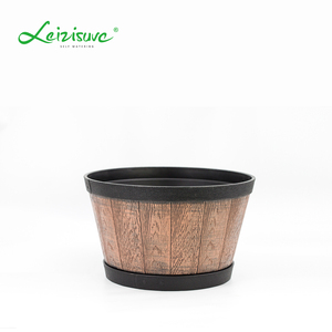Leizisure <span class=keywords><strong>En</strong></span> <span class=keywords><strong>bois</strong></span> Conique Grand Bol Rond <span class=keywords><strong>En</strong></span> Plastique Demi-Baril Planteur - Product Image 6